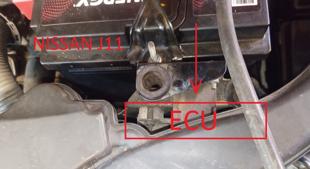 ECU Hitachi Nissan J11 location